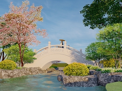 新中式中式景观桥 拱桥 石材景观桥 中式景观桥 禅意景观桥 小桥流水