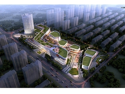 现代其他公共建筑 陶冲湖邻里中心 总平面图 各层平面图 施工图