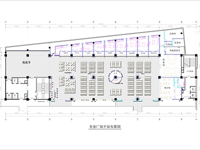 现代其他工装空间 美食广场 小吃街 施工图