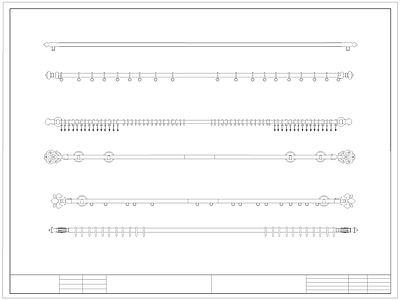 现代窗帘 杆 施工图
