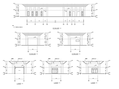 现代门卫室建筑 卫建筑图 施工图