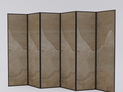 中古复古屏风 中古折叠