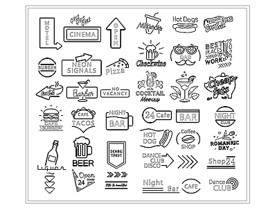 现代灯具图库 霓虹灯 装饰灯 网红灯 施工图