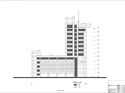 现代学校建筑 大学综合楼建筑图 施工图