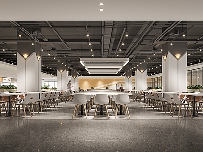 现代简约食堂 员工食堂 自助