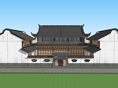 现代新中式四合院 四合院