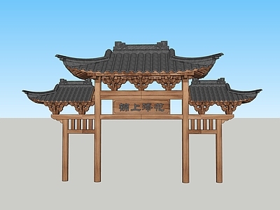 现代新中式牌坊牌楼 牌坊