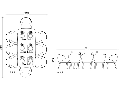 现代桌椅 现代餐 家用餐桌 北欧餐椅 时尚家具 实木餐桌 施工图