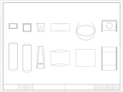 现代灯具图库 壁灯 施工图