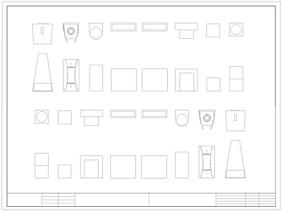 现代灯具图库 壁灯 施工图