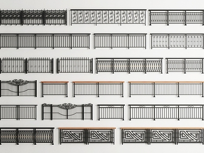 现代栏杆 护栏 铁艺 阳台 防护栏