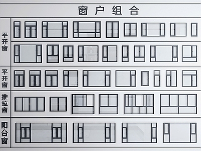 现代平开窗 推拉窗 落地窗 阳台窗户 窗户 窗