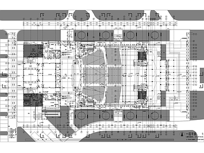 现代会议中心建筑 大礼堂建筑图 施工图