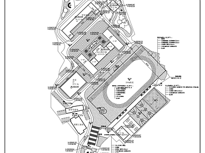 现代学校建筑 洞水小学规划 施工图
