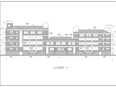 现代学校建筑 中学建 施工图