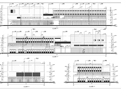 现代学校建筑 校园食堂及体育场 施工图
