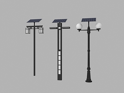 新中式路灯 太阳能庭院景观灯