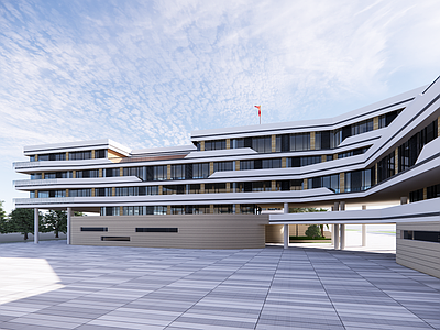 现代学校建筑 现代中学建筑 现代小学建筑 现代学校建筑