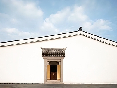 现代新中式街道外景 商业街外景 中国风 建筑