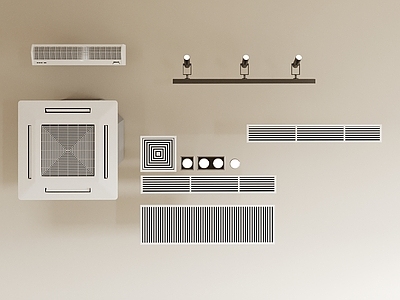 空调出风口 空调出风口 空调五金件 射灯 中央空调 顶灯