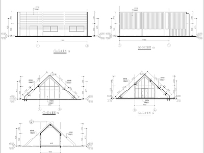 现代集装箱 码头管理用房详图 三角形建筑详图 施工图