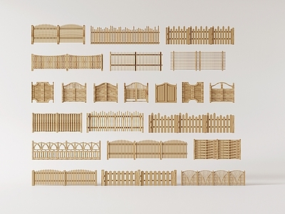 现代栏杆 木 篱笆 围栏护栏 牛仔