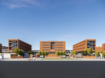 现代学校建筑 现代高中学校 现代学校 现代红学校