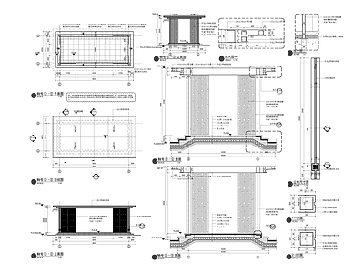 现代亭子 景观亭 施工图