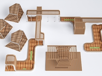现代廊架 景观构筑物 公园构筑物 公园廊架 木廊架 异形廊架