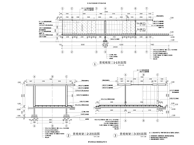 现代廊架 廊架 施工图