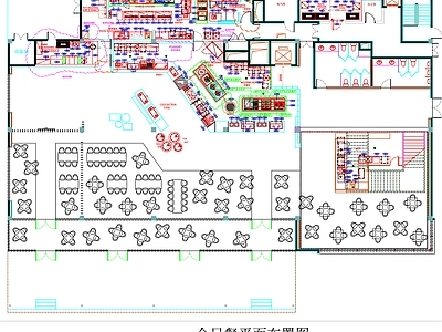 现代工装图库 餐厅平面图 餐厅平面方案 餐厅平面布置 餐厅平面图 餐厅平面布局 施工图 工装图库