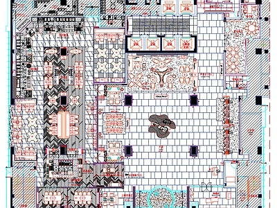 现代工装图库 餐厅平面布局 餐厅平面图 餐厅平面布置 餐厅平面方案 餐厅平面图 施工图 工装图库