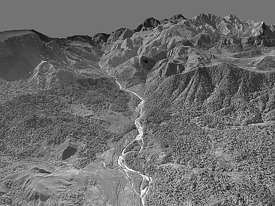 现代中式其他景观 地形 山 山脉 火山 峡谷