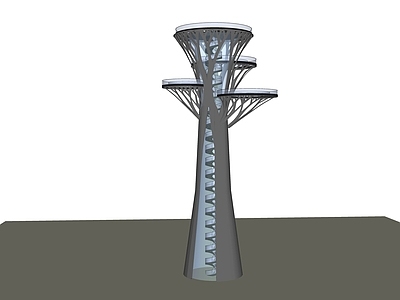 现代风格建筑 水塔 塔