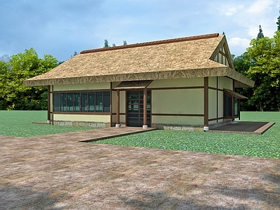 新中式驿站 茅草屋 宋风驿站建筑 宋风民宿建筑 小公建 公共厕所