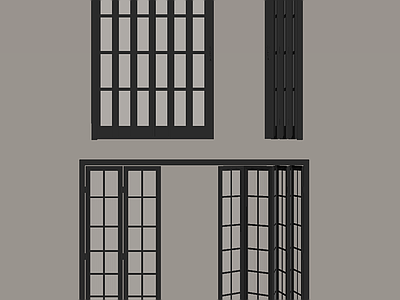 现代折叠门 现代金属框折叠