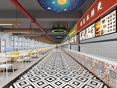 现代食堂 现代食堂 大学食堂 员工