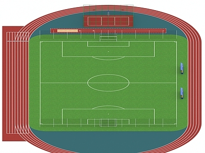 现代其他体育空间 操场 田径比赛场 跑道 足球场 体育场 运动场