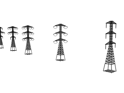 现代其他小品 高压电塔