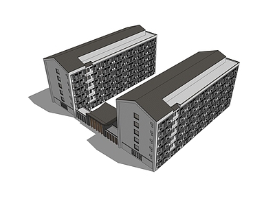 现代新中式学校建筑 教学楼学校