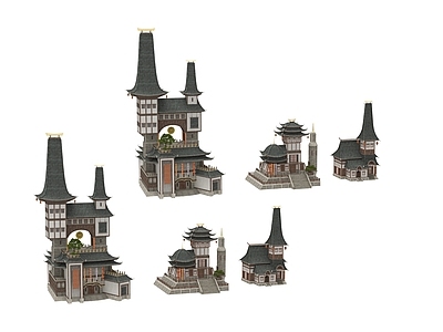现代古建 建筑 古建筑
