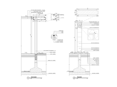 现代新中式廊架 景观廊架 景墙 施工图