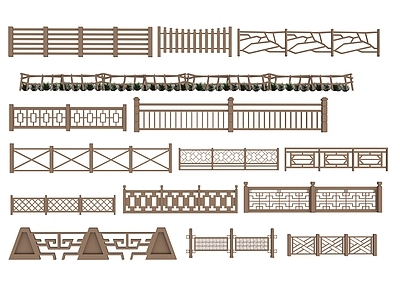新中式其他景观 护栏 围栏