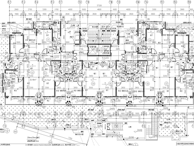 现代住宅楼建筑 T8住宅楼型平面 施工图