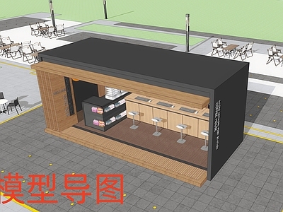 现代餐饮建筑 集装箱改造咖啡店 集装箱 咖啡店 露营店 改造