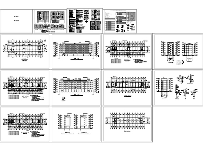 现代学校建筑 四层教学楼建施图 施工图