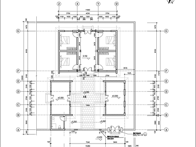 中式四合院 四合院建筑设计 自建房 乡村建筑 四合院平立面图 施工图