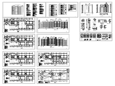现代学校建筑 五层教学综合楼建 施工图