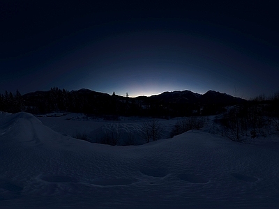 现代户外HDR Hdr 户外 雪 傍晚 晴朗