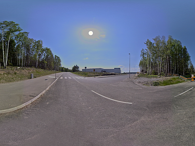 现代户外HDR 白天 晴天 城市 郊区 道路